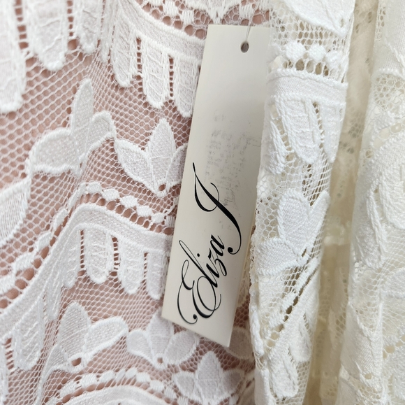 NWT Eliza J White Lace Dress Size 6 - Picture 13 of 14